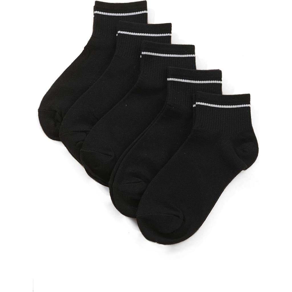 Stems 5-Pack Sport Ankle Socks in Black  product