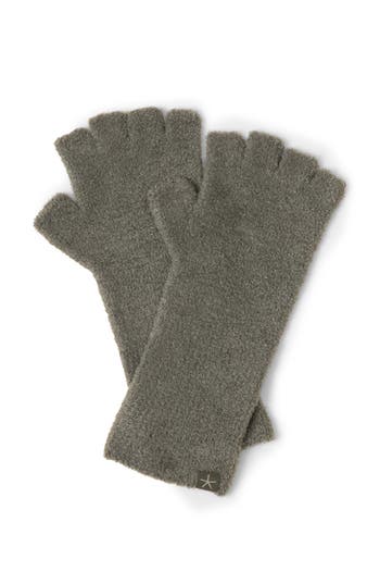 Barefoot Dreams Cozychic Lite Fingerless Gloves In Green
