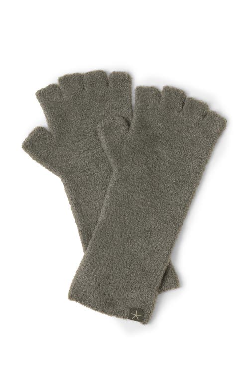 Barefoot Dreams Cozychic Lite Fingerless Gloves In Olive Branch
