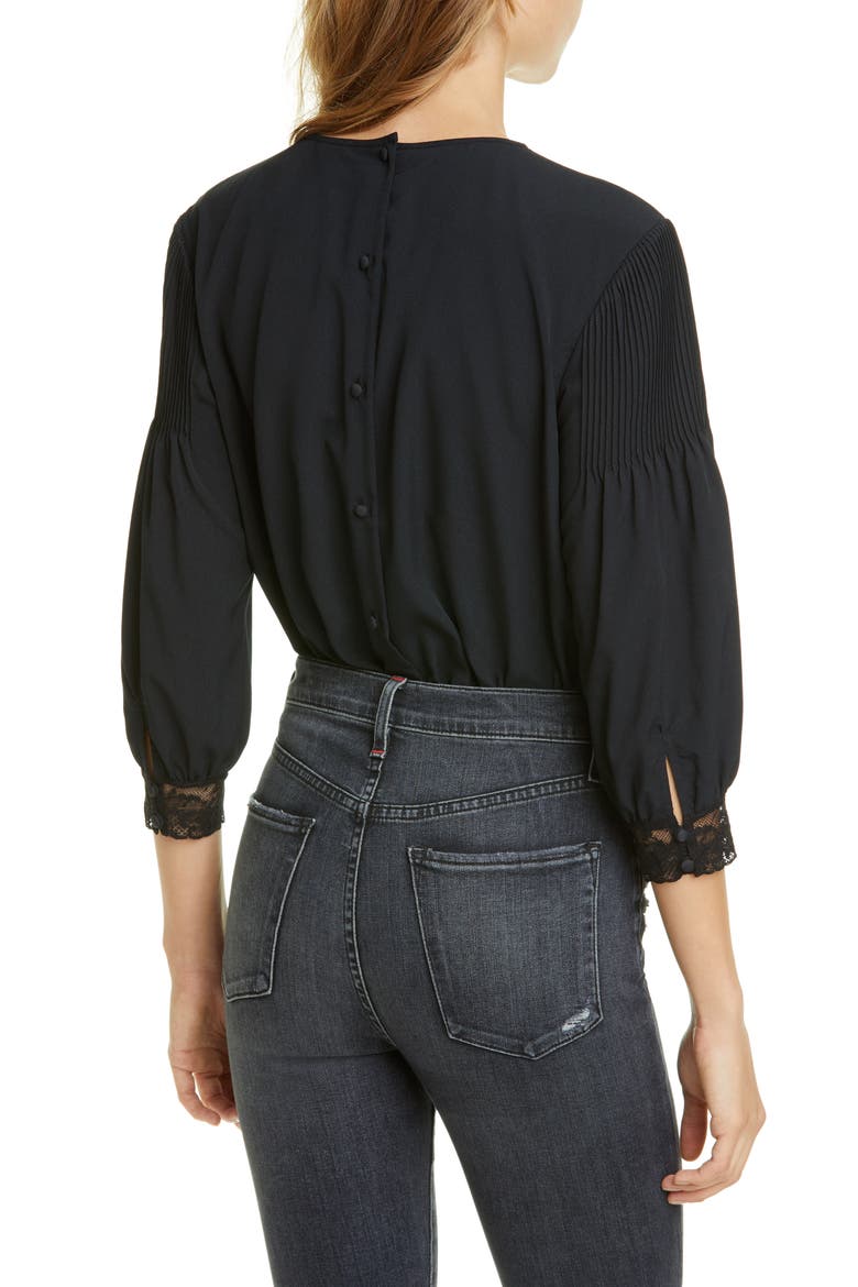 Margette Blouse, Alternate, color, CAVIAR