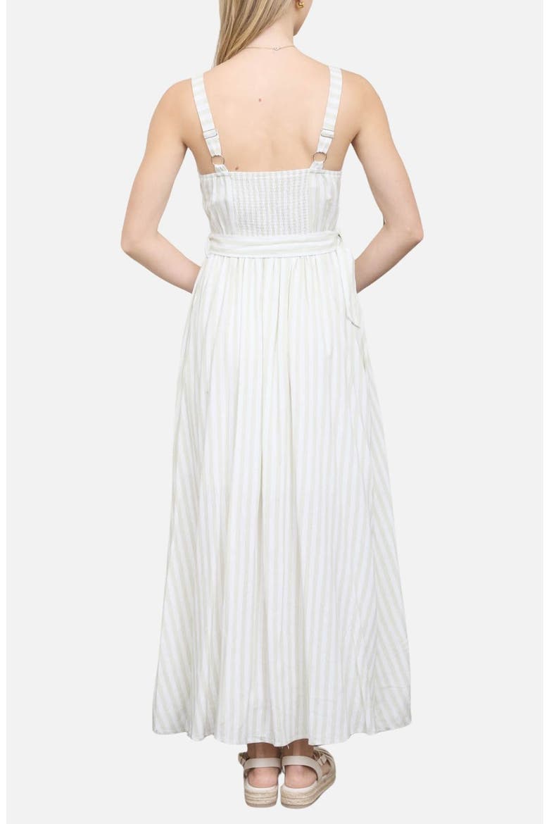 Stripe Sleeveless Dress, Alternate, color, LIGHT OLIVE