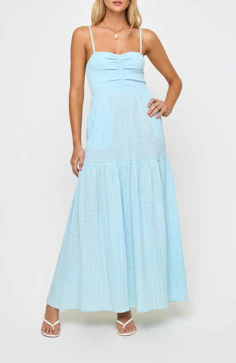 Mallorca Smocked Cover-Up Maxi Dress