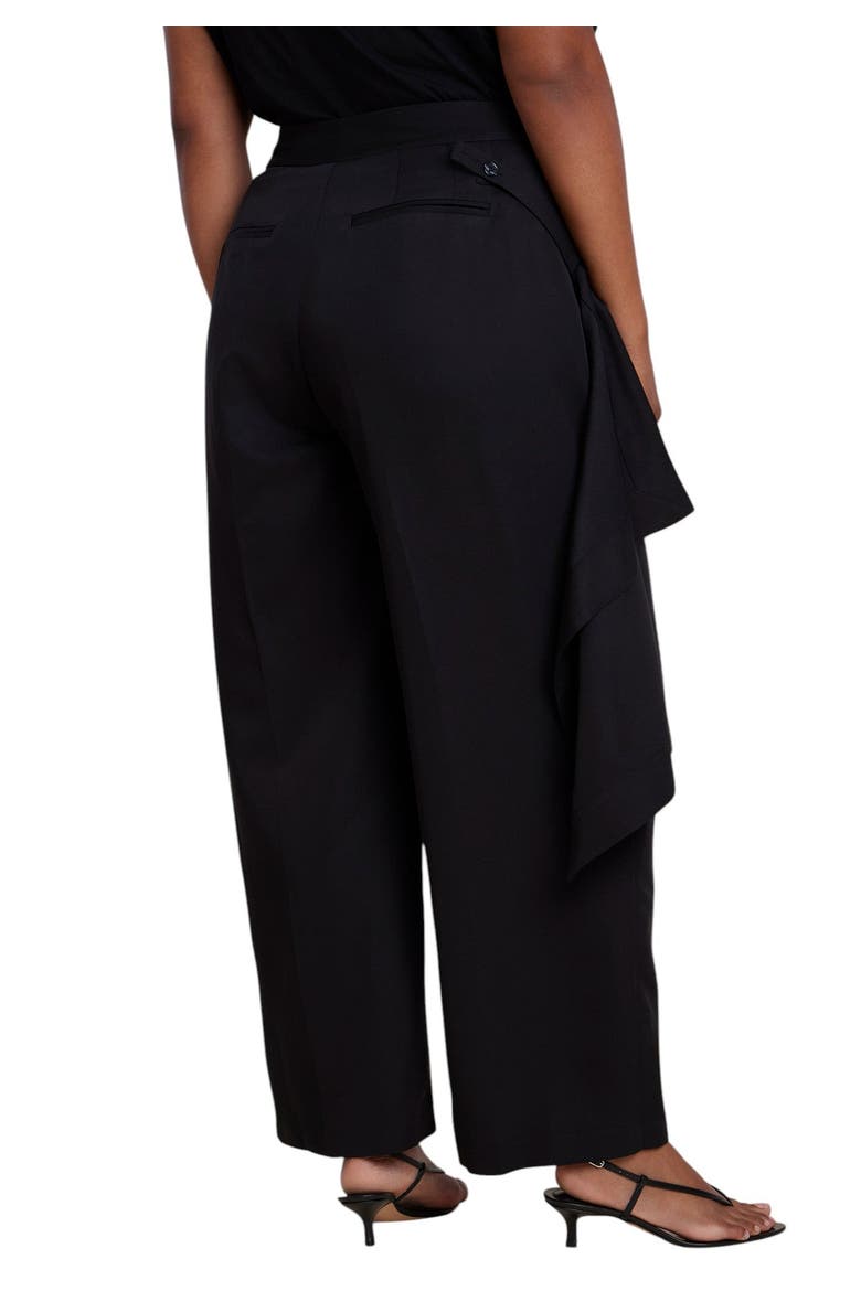 Skirt Overlay Wide Leg Pant (plus), Alternate, color, BLACK ONYX
