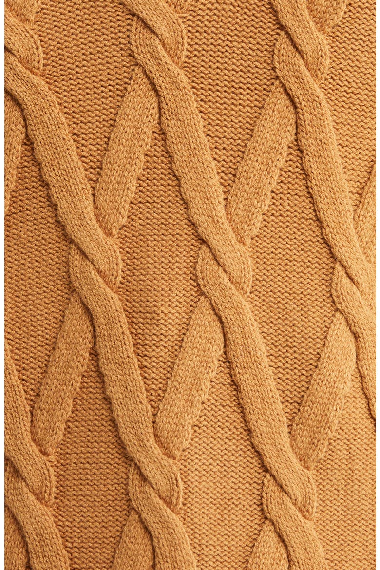 Cable Half Zip Sweater, Alternate, color, TAN DALE