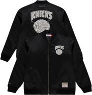 Mitchell & Ness Men's Mitchell & Ness Black New York Knicks Chrome Satin Bomber Full-Zip Jacket