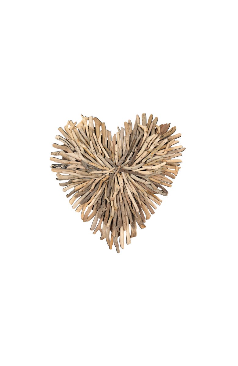 Storied Home Driftwood Heart Shaped Wall Décor, Main, color, Brown