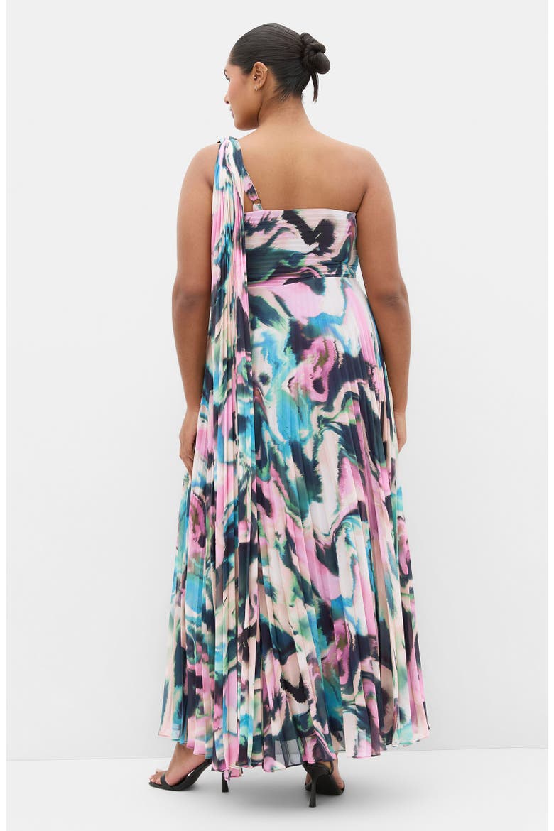 Eloura One-Shoulder Pleated Maxi Dress, Alternate, color, RIPPLED