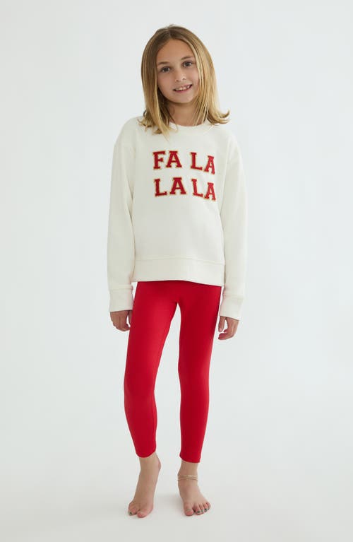 Beach Riot Kids' Little Peppa High Waist Leggings In Red