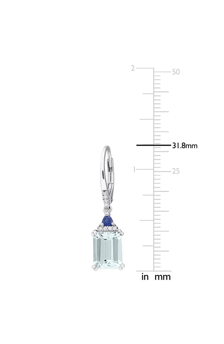 Julianna B. Sapphire Aquamarine & Diamond Earrings, Alternate, color, Aquamarine