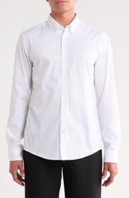 BOSS Roan Slim Fit Stretch Button-Up Shirt