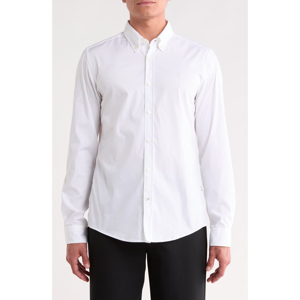 BOSS Roan Slim Fit Stretch Button-Up Shirt in White at Nordstrom Rack, Size Small