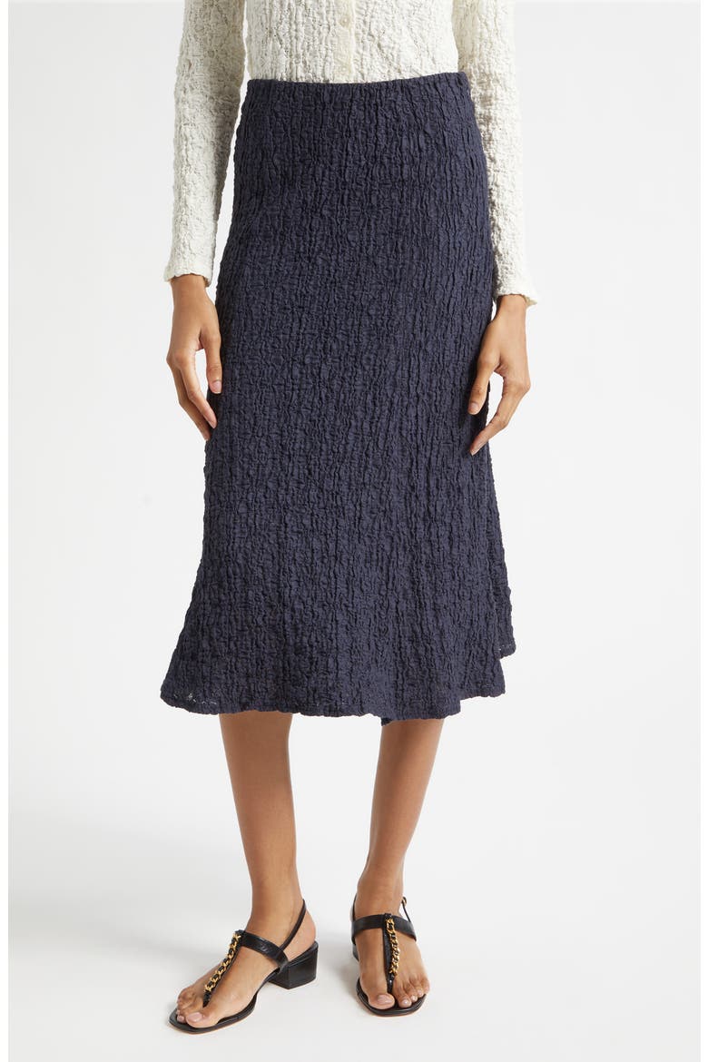 Massimo Cotton Blend Lace Midi Skirt, Main, color, NAVY