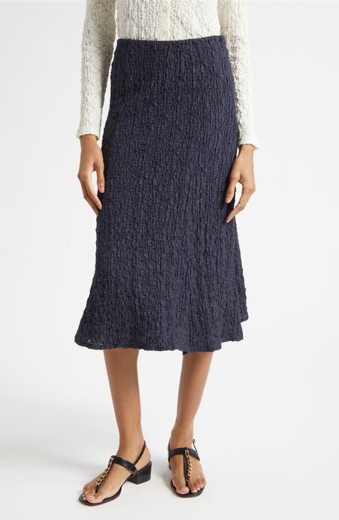 Massimo Cotton Blend Lace Midi Skirt