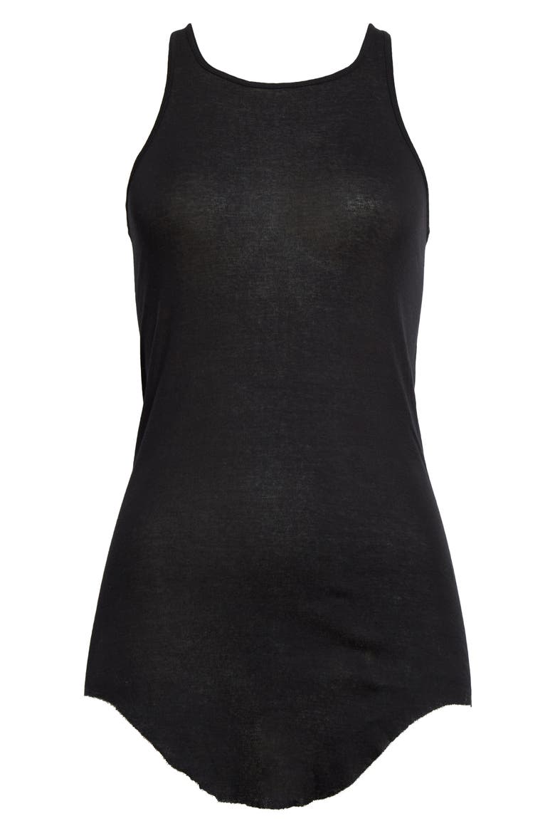 Longline Cotton Rib Tank, Alternate, color, BLACK