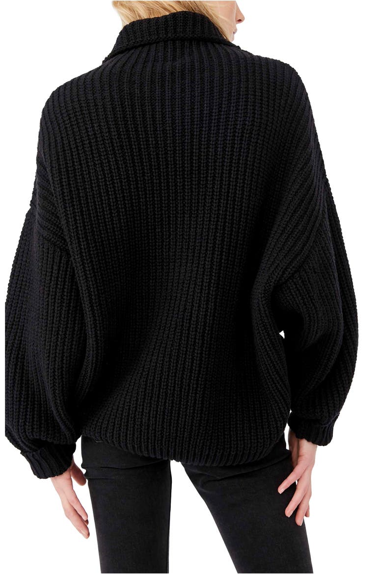 Swim Too Deep Turtleneck Sweater, Alternate, color, BLACK