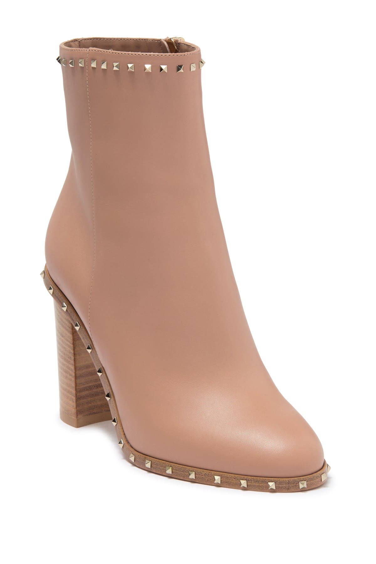 Valentino Garavani Pyramid Studded Block Heel Bootie, Main, color, 