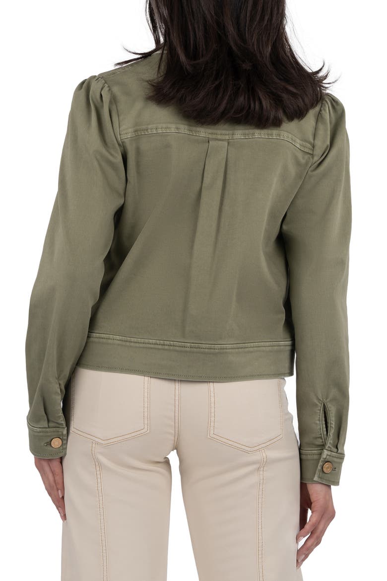 Jocelyn Denim Trucker Jacket, Alternate, color, SAGE GREEN