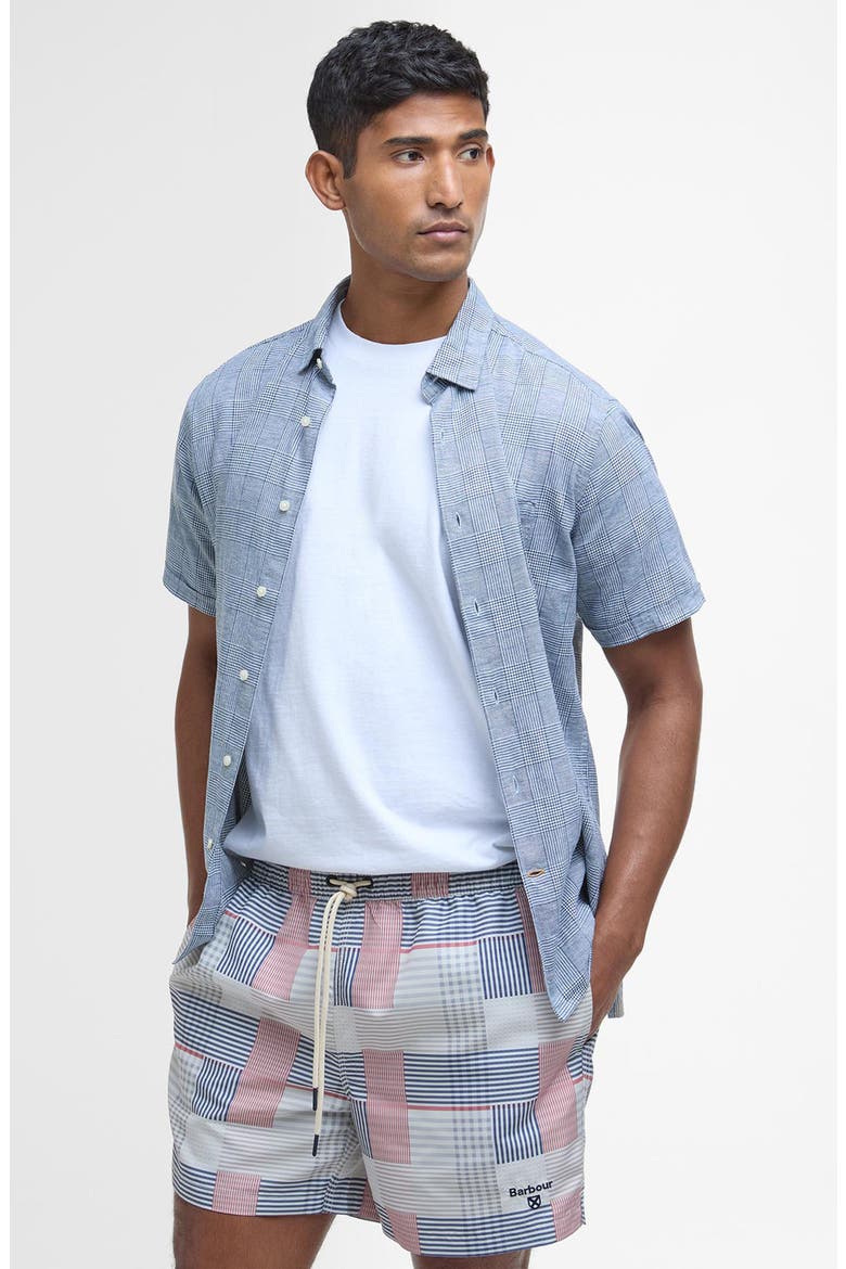 Patch Swim Trunks, Alternate, color, WASHED STONE BEIGE