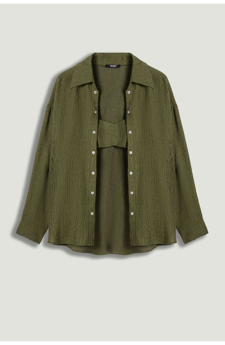 Nocturne Relaxed Button-Down Shirt, Alternate, color, Khaki