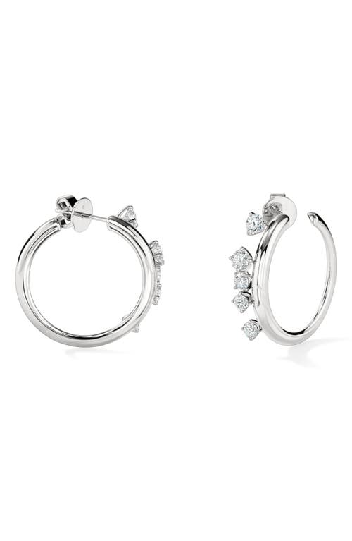 HEARTS ON FIRE HEARTS ON FIRE BARRE SMALL FLOATING HOOP EARRINGS 