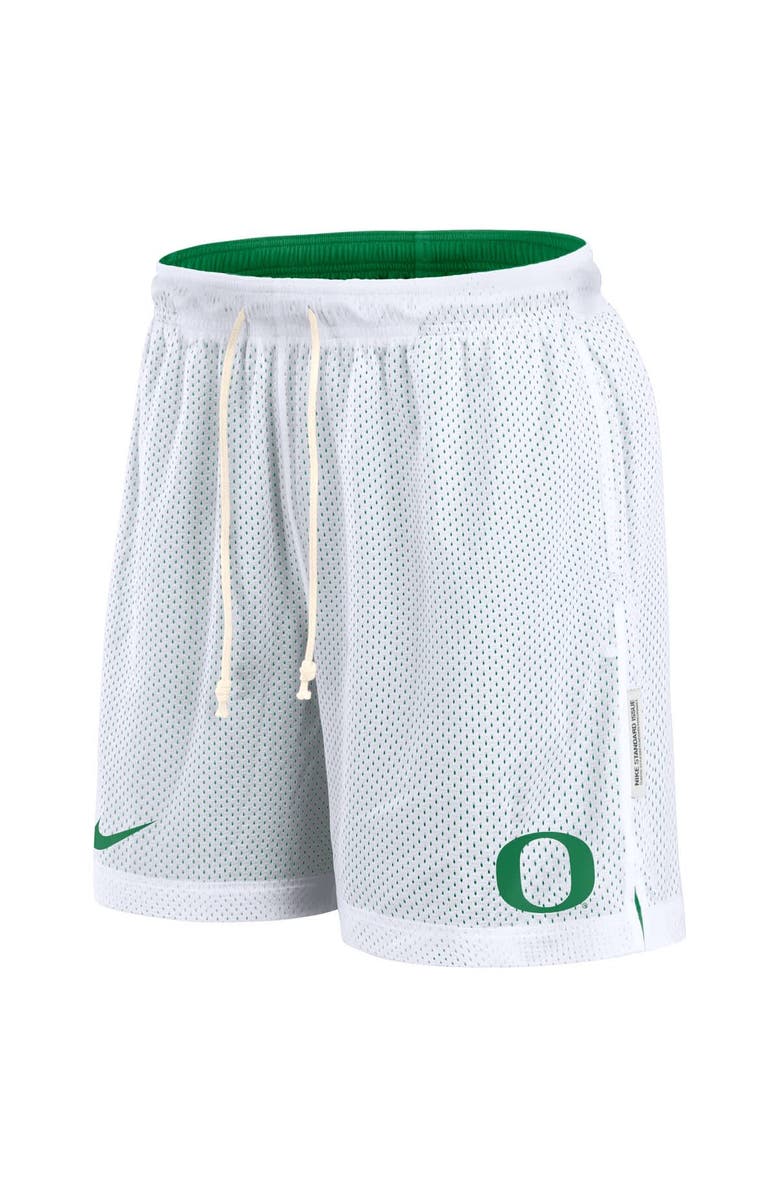 Nike Men's Nike White/Green Oregon Ducks Primetime Reversible Performance Shorts, Alternate, color, 