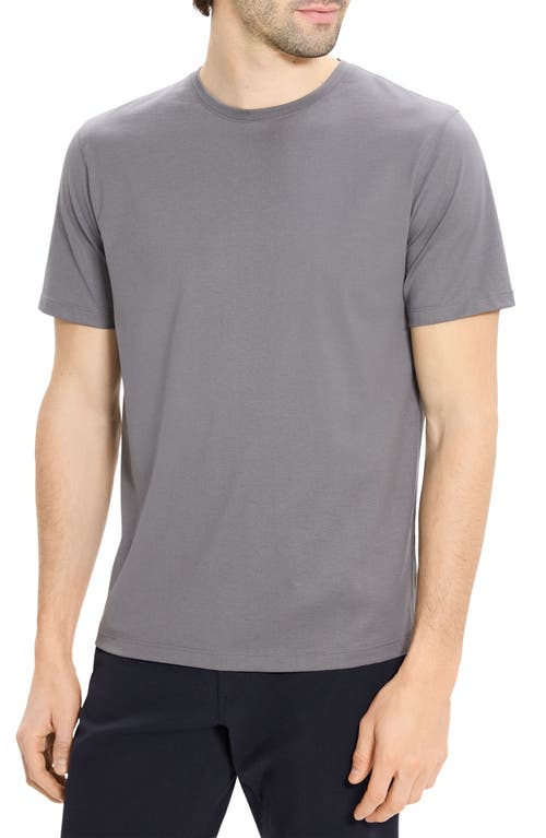 Theory Precise Tee In Cotton Jersey In Gray