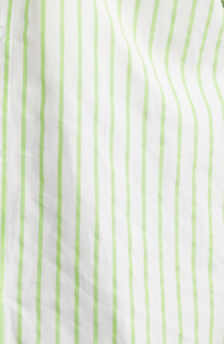 Topshop Oversize Stripe Cotton Button-Up Shirt, Alternate, color,