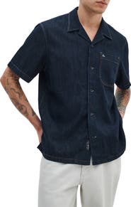 rag & bone Resort Short Sleeve Denim Button-Up Shirt