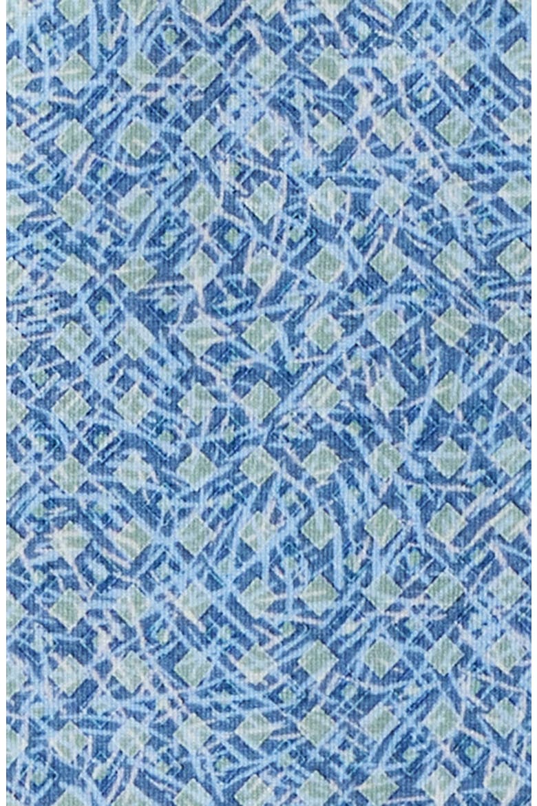 OoohCotton® Devon Abstract Print Button-Up Shirt, Alternate, color, COBALT