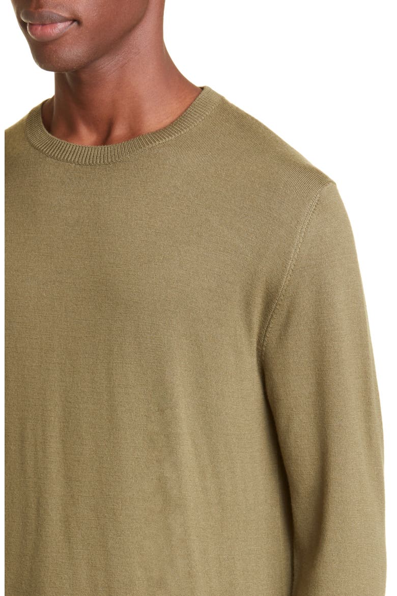 Crewneck Wool Sweater, Alternate, color, MILITARE