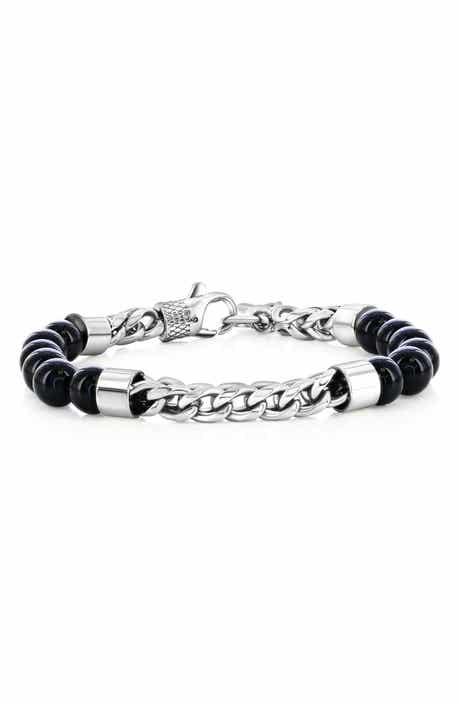 Men's Beaded Chain Bracelet