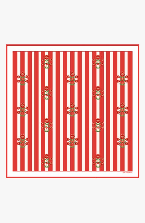 Passion Garden Double Sided Silk Scarf