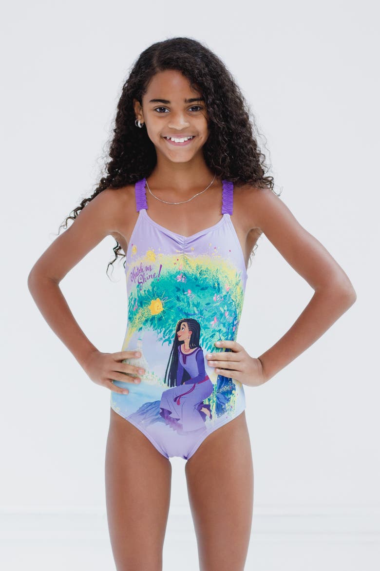 Wish One Piece Bathing Suit, Alternate, color, Asha Lavender