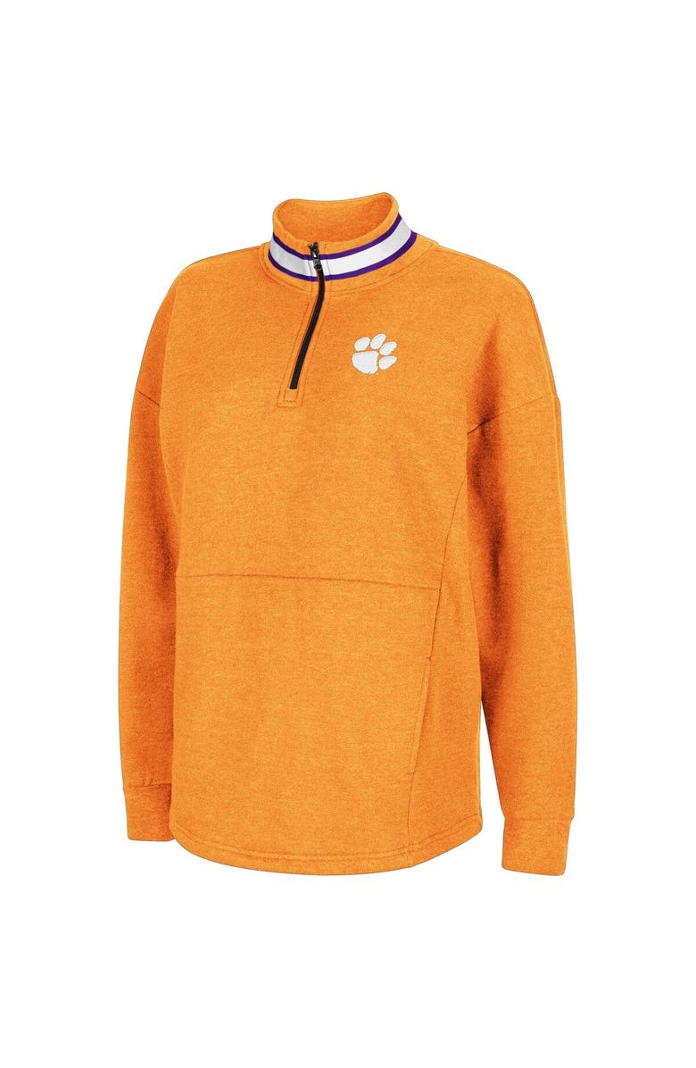 COLOSSEUM Women's Colosseum Orange Clemson Tigers Alice 2-Hit Fleece Quarter-Zip Jacket, Alternate, color, 