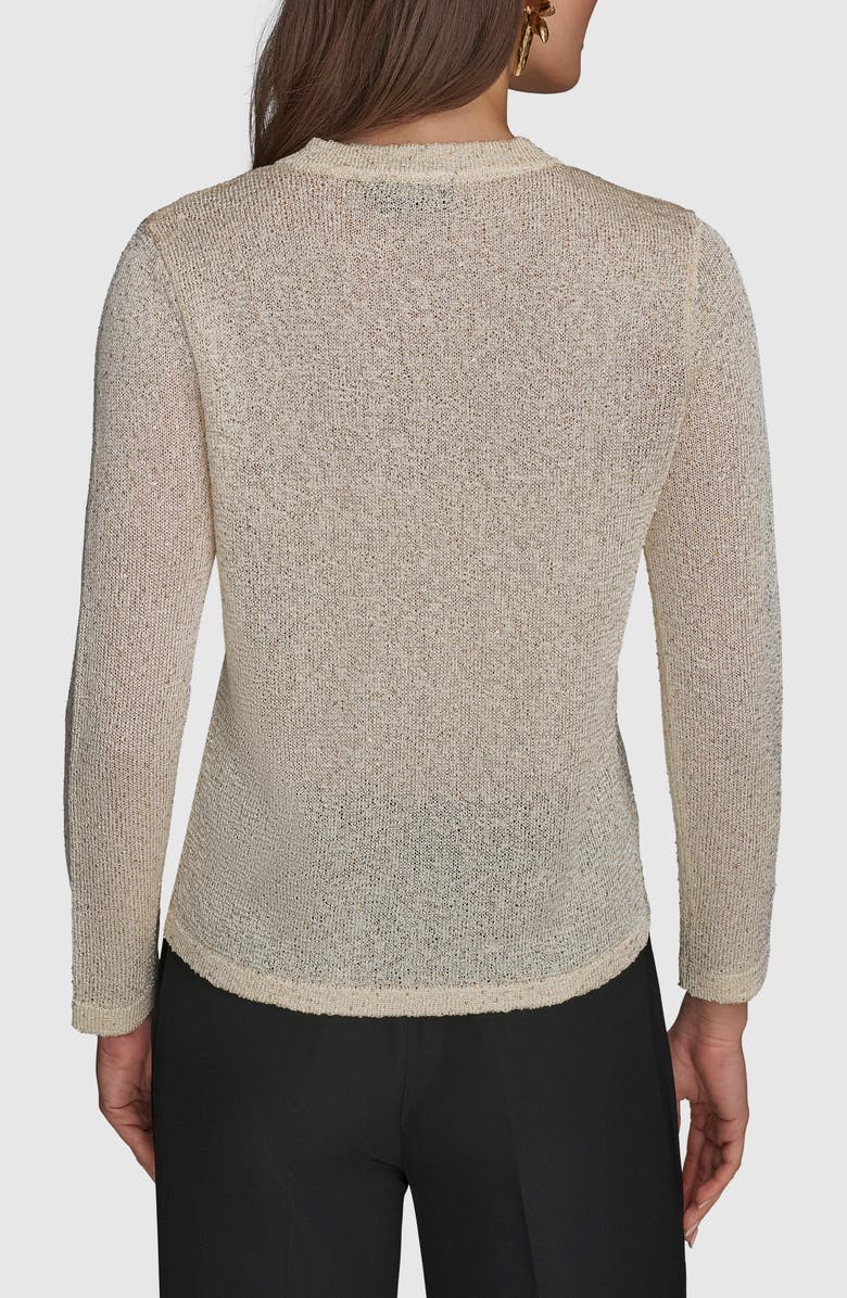 Donna Karan New York Sequin Knit Cardigan, Alternate, color, 