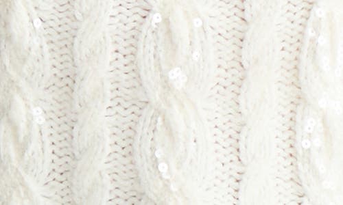 Jones New York Sequin Embellished Cable Crewneck Sweater In Yellow