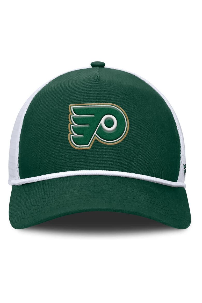 Men's Fanatics Green/White Philadelphia Flyers Bermuda A-Frame Adjustable Hat, Alternate, color, Green