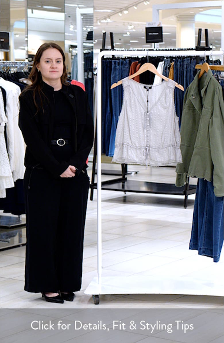 Maiden Button-Up Silk Peplum Top, sales video thumbnail