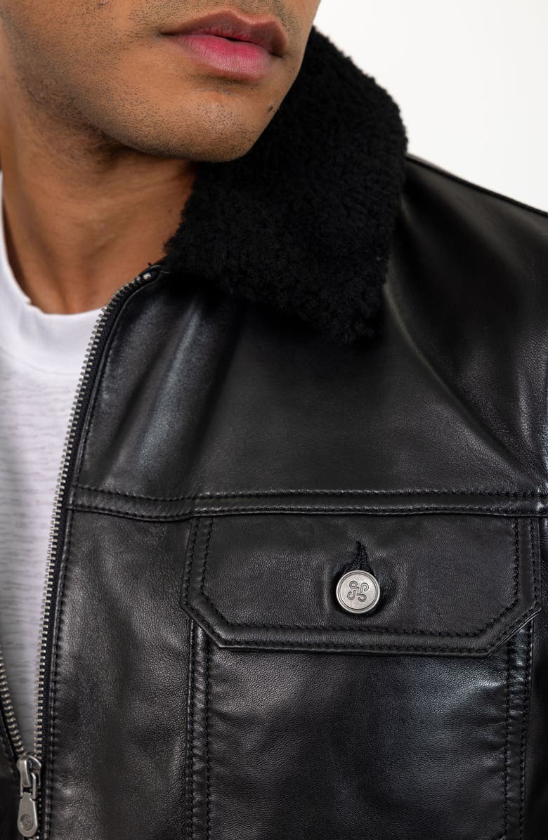 PINO BY PINOPORTE Lambskin Leather Jacket, Alternate, color, Black