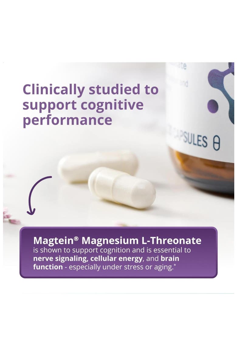 Advanced Magnesium L-Threonate Brain Support Capsules 120 Capsules, Alternate, color, None