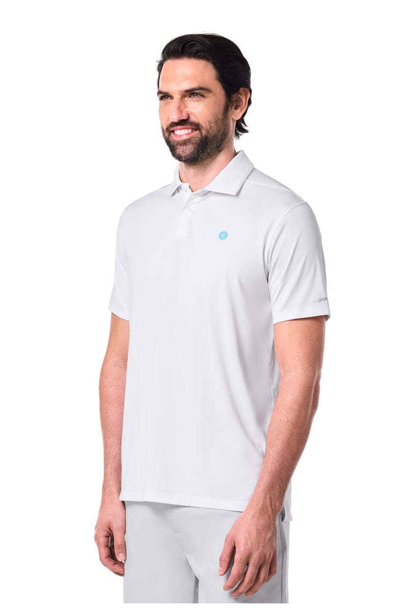 Coolibar Men's Victory Lap Short Sleeve Polo, UPF 50+ Sun Protection, Alternate, color, White