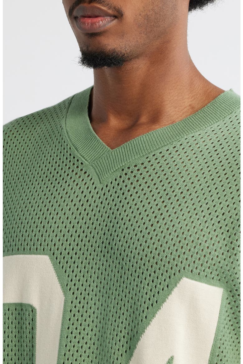 '84 Mesh Cotton Appliqué Jersey, Alternate, color, SAGE