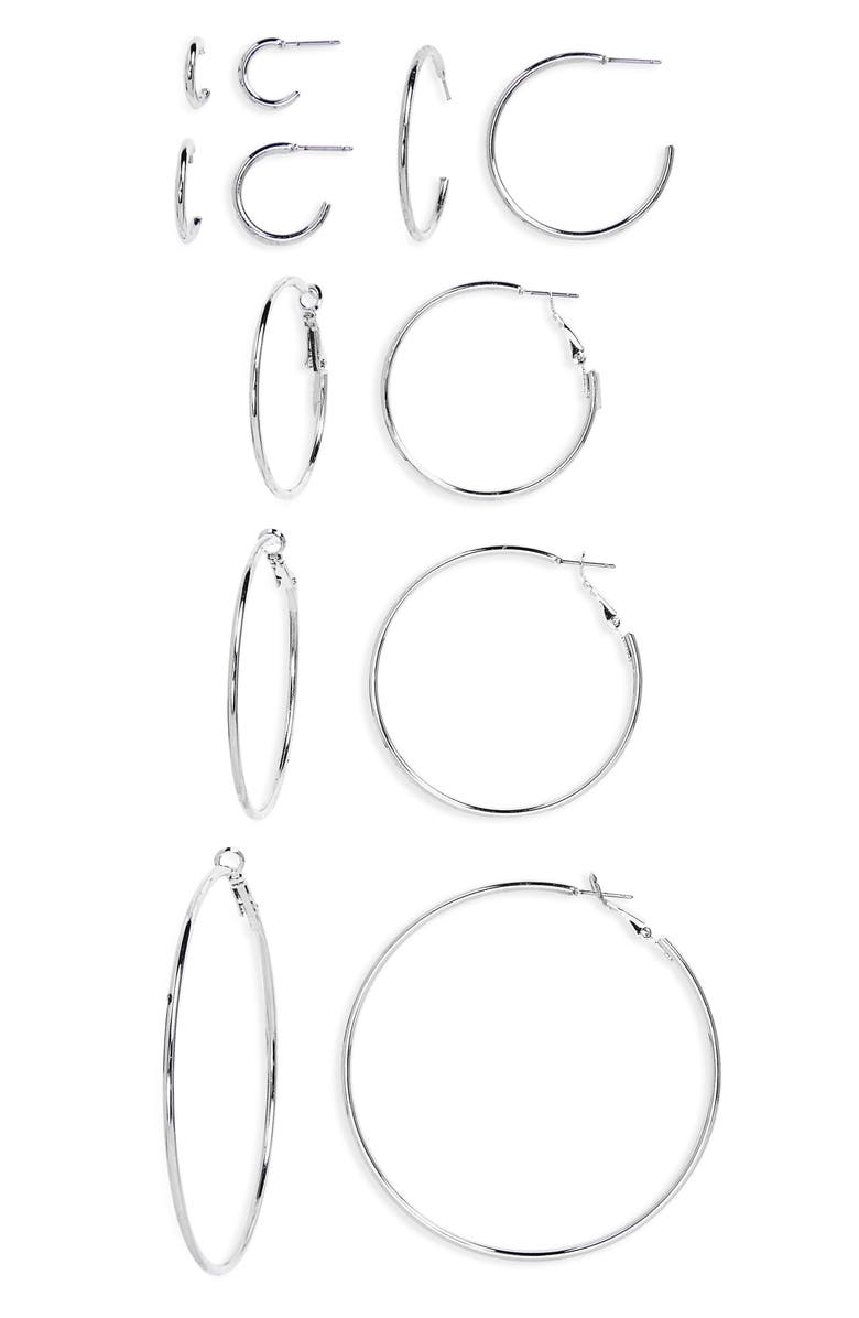 BP. 6-Pack Hoop Earrings, Main, color, 