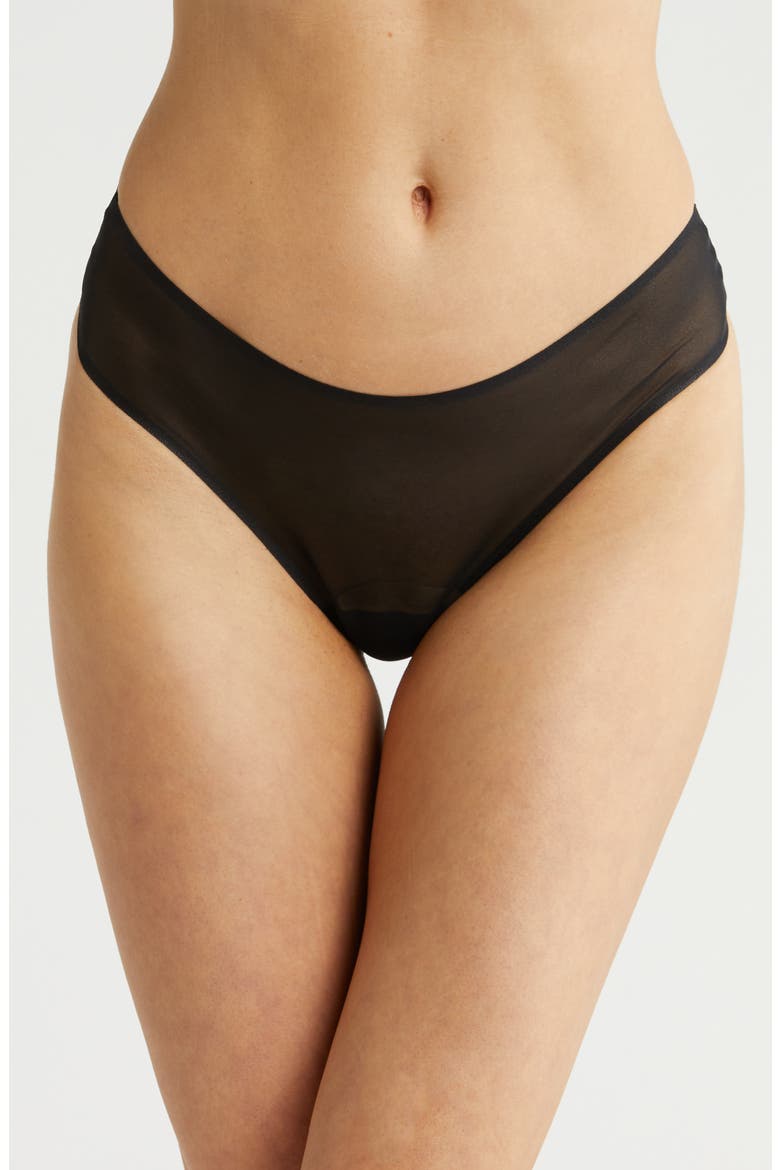 Chic Mesh Thong, Main, color, BLACK