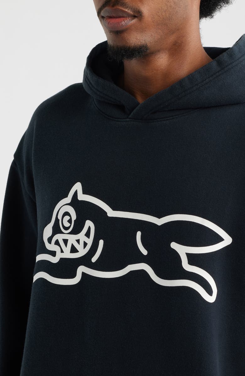 ICECREAM Run Logo Cotton French Terry Hoodie, Alternate, color, Black