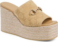 Gucci Carmen Espadrille Wedge Sandal