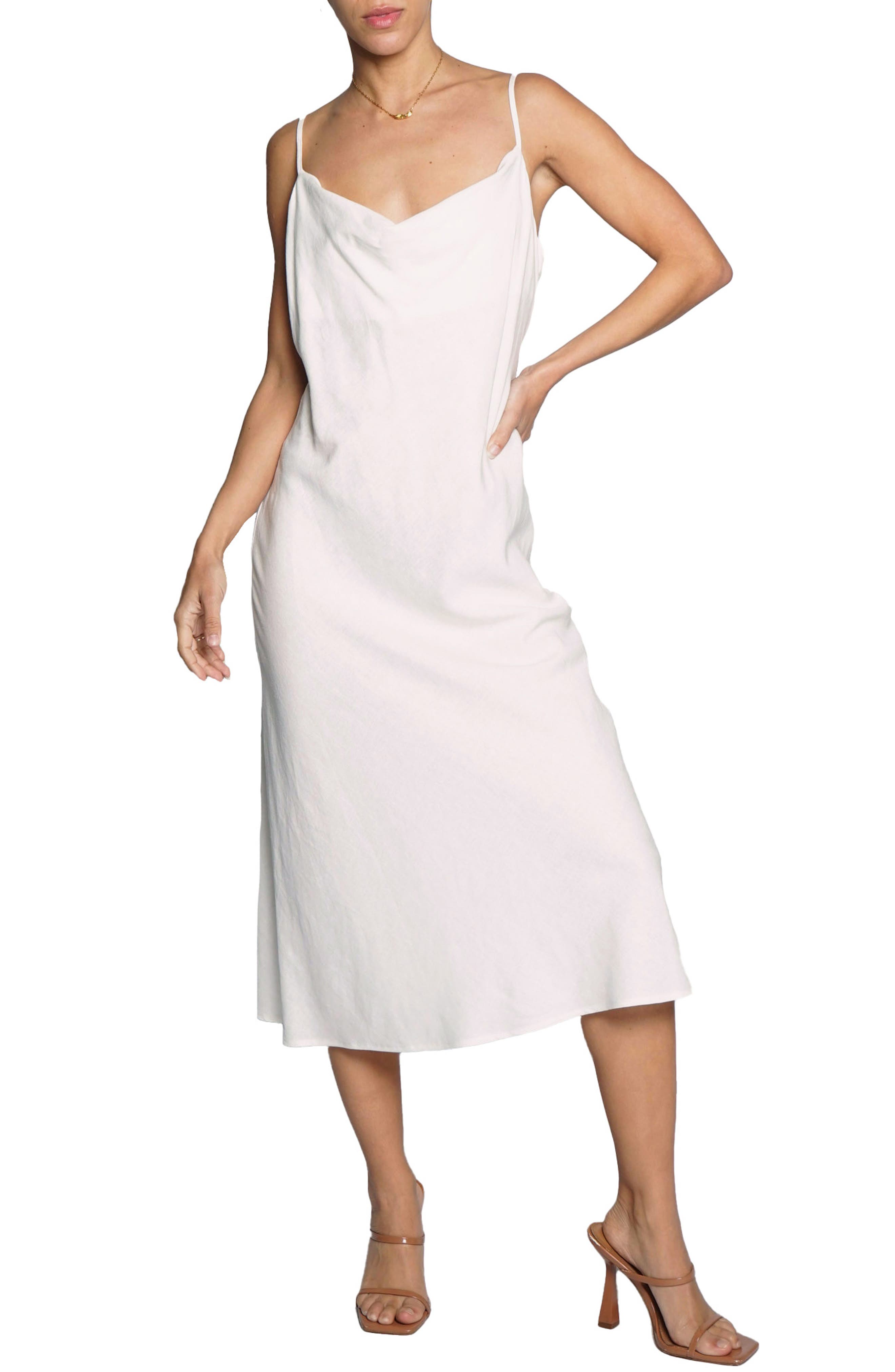 Know One Cares Cowl Neck Slipdress