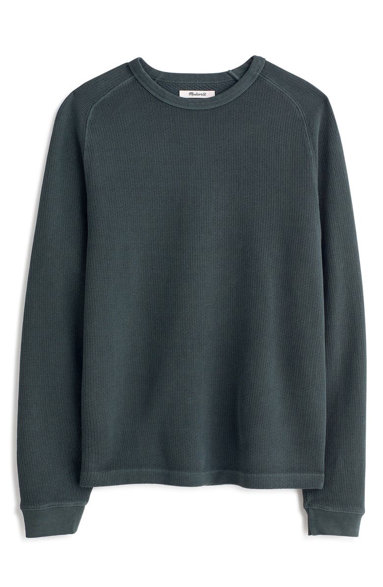 Madewell Textured Long Sleeve T-Shirt, Alternate, color, Dark Bottle