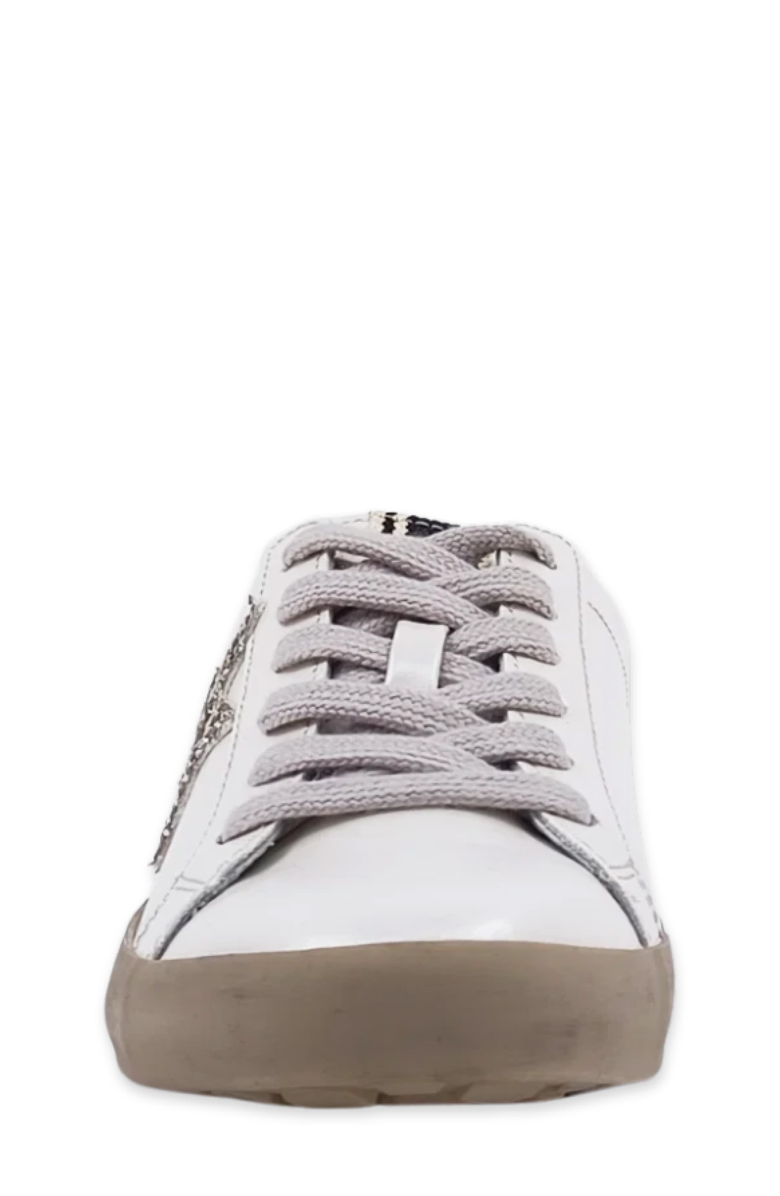 Kids' Polka Mini Faux Leather Mule Sneaker, Alternate, color, PEARL