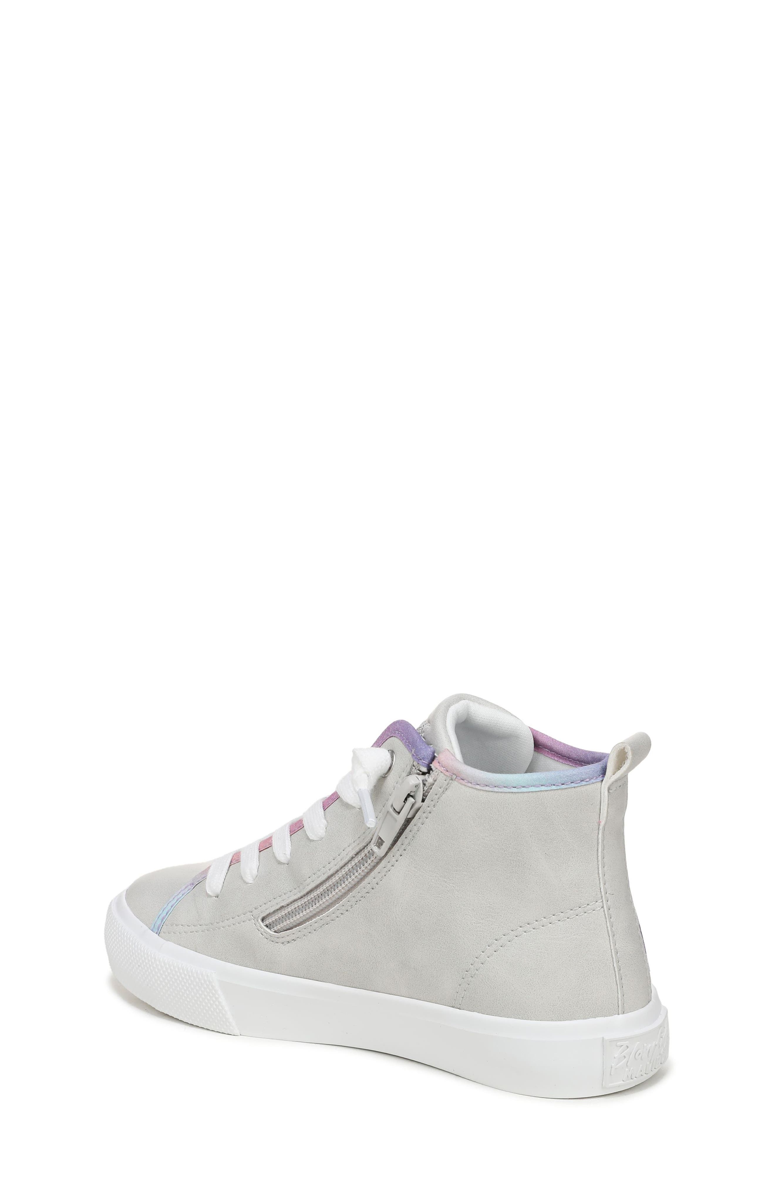 Blowfish Malibu Kids' Vibin' High Top Sneaker, Alternate, color, Grey / Pink / Purple